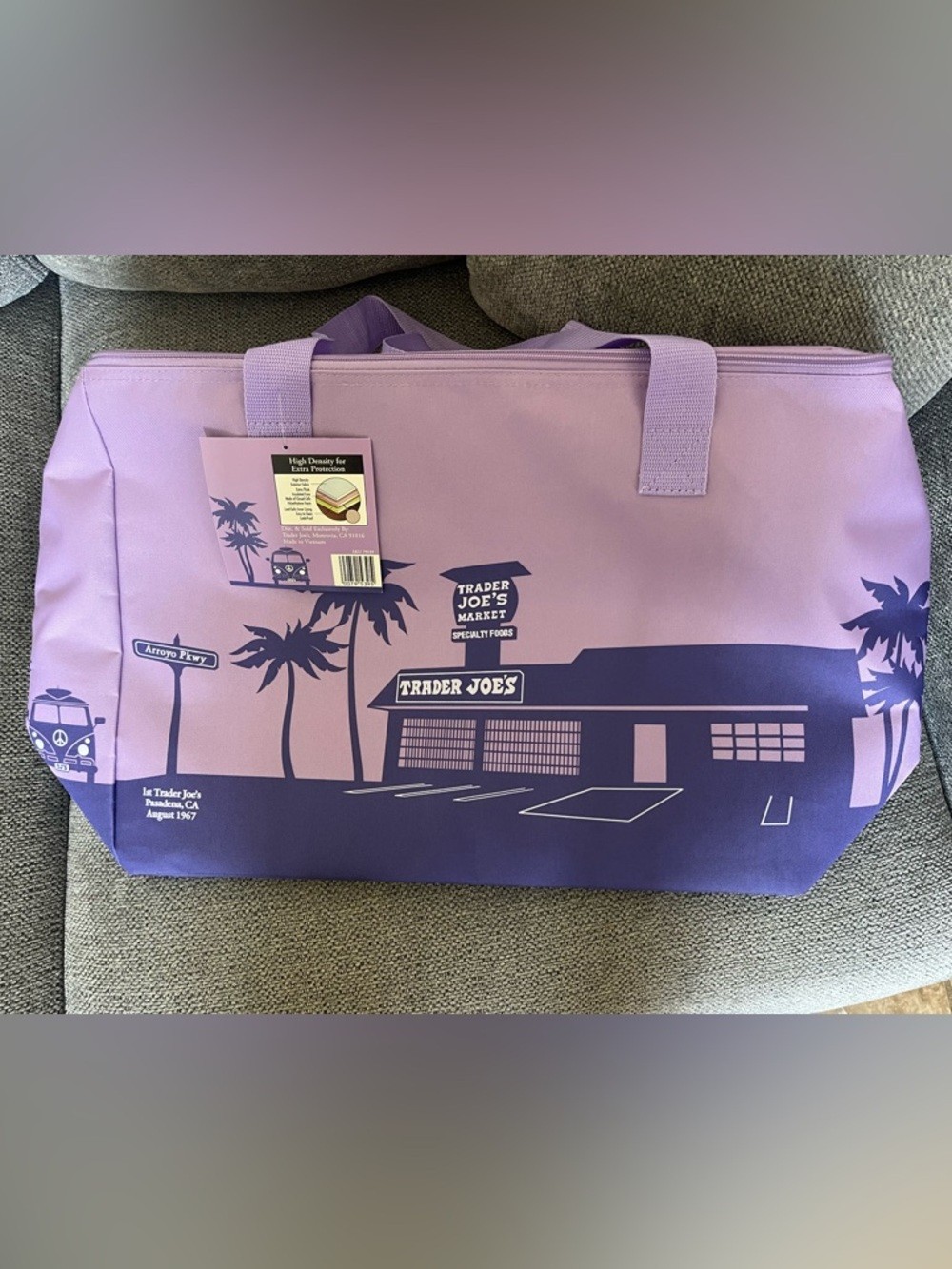 2026 New Trader Joe’s Purple Rain Insulated Large Cooler Reusable Bag
