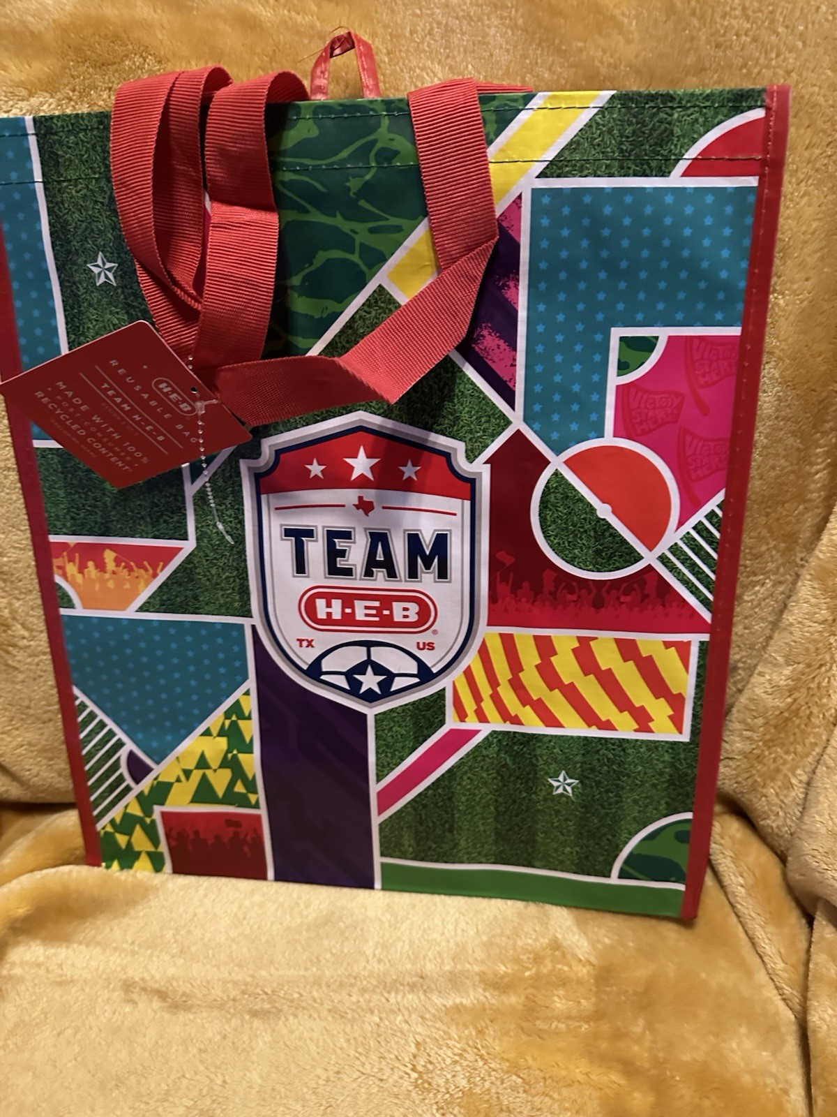 HEB Grocery Reusable Shopping Bag FIFA Football Soccer Texas Limited Time NWT