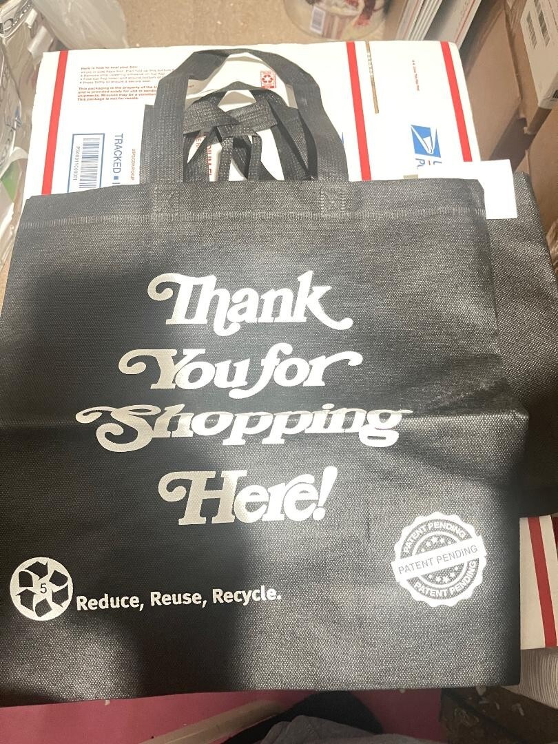 Reusable Shopping Tote Bags Environmental Recycle Washable 15″Lx14″WX8″Qty 3(A1
