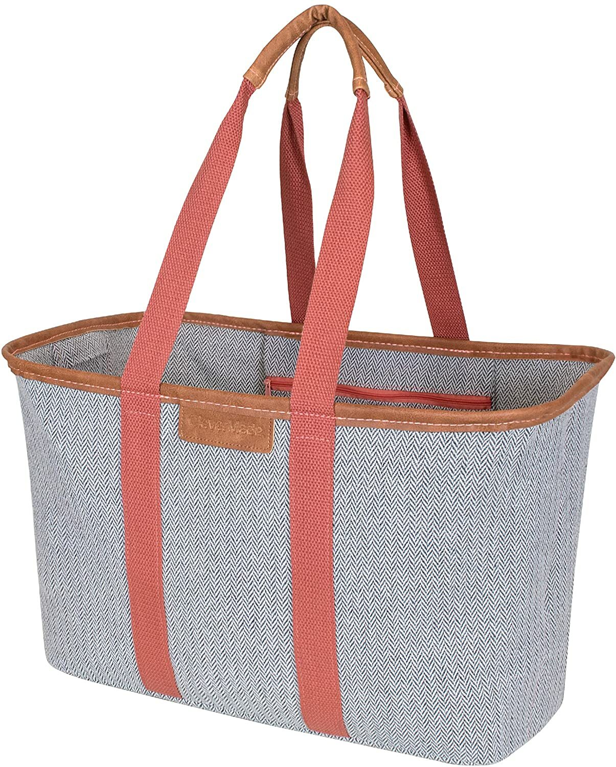 CleverMade SnapBasket LUXE – Reusable Collapsible Durable Shopping Tote