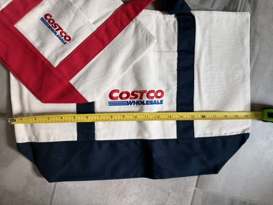 COSTCO JAPAN CANVAS TOTE BAG SET of 2 *BRAND NEW