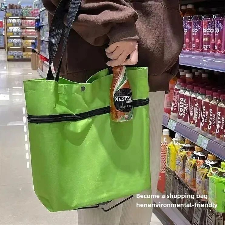 Foldable Shopping Trolley Bag – Wheeled, Reusable, Large, Eco-Friendly, Grocery