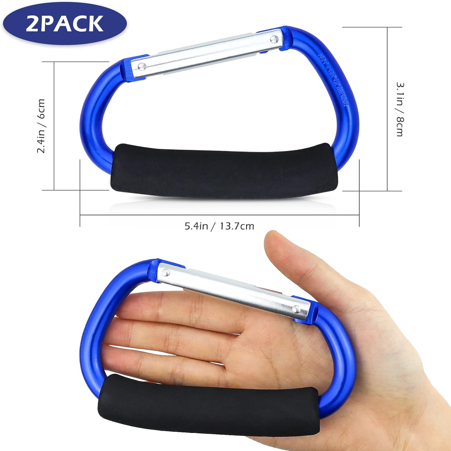 Grocery Bag Shopping Bag Holder Handle Carrier Tool Multi Purpose Snap Hook S…