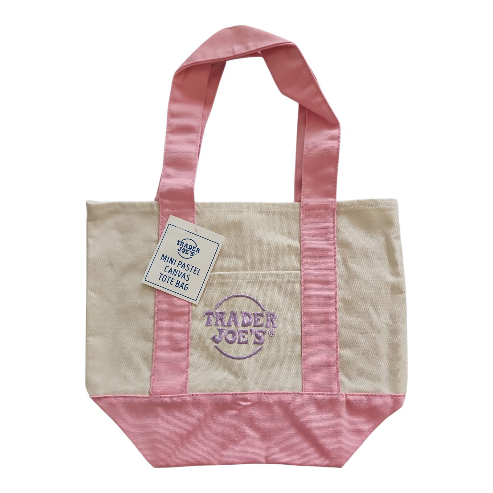 Trader Joe’s Mini Pastel Canvas Tote Bags, 8 Total, 4 Colors 2026 Spring Edition