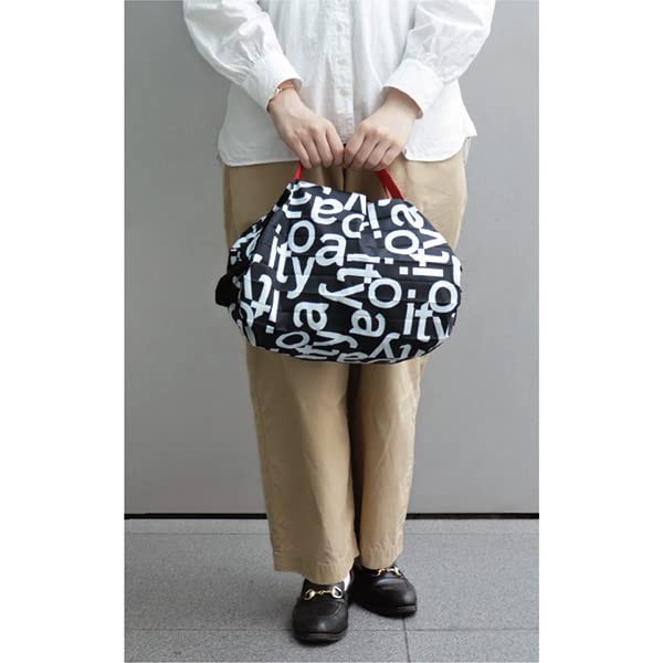 Shupatto Compact Bag S Black White Design Lightweight Reusable