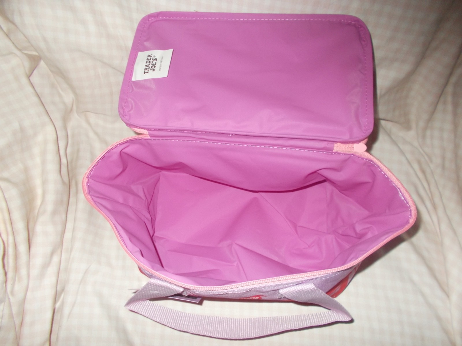 Trader Joes Mini Insulated Tote Summer Collection Violet With Pink Zipper 2026