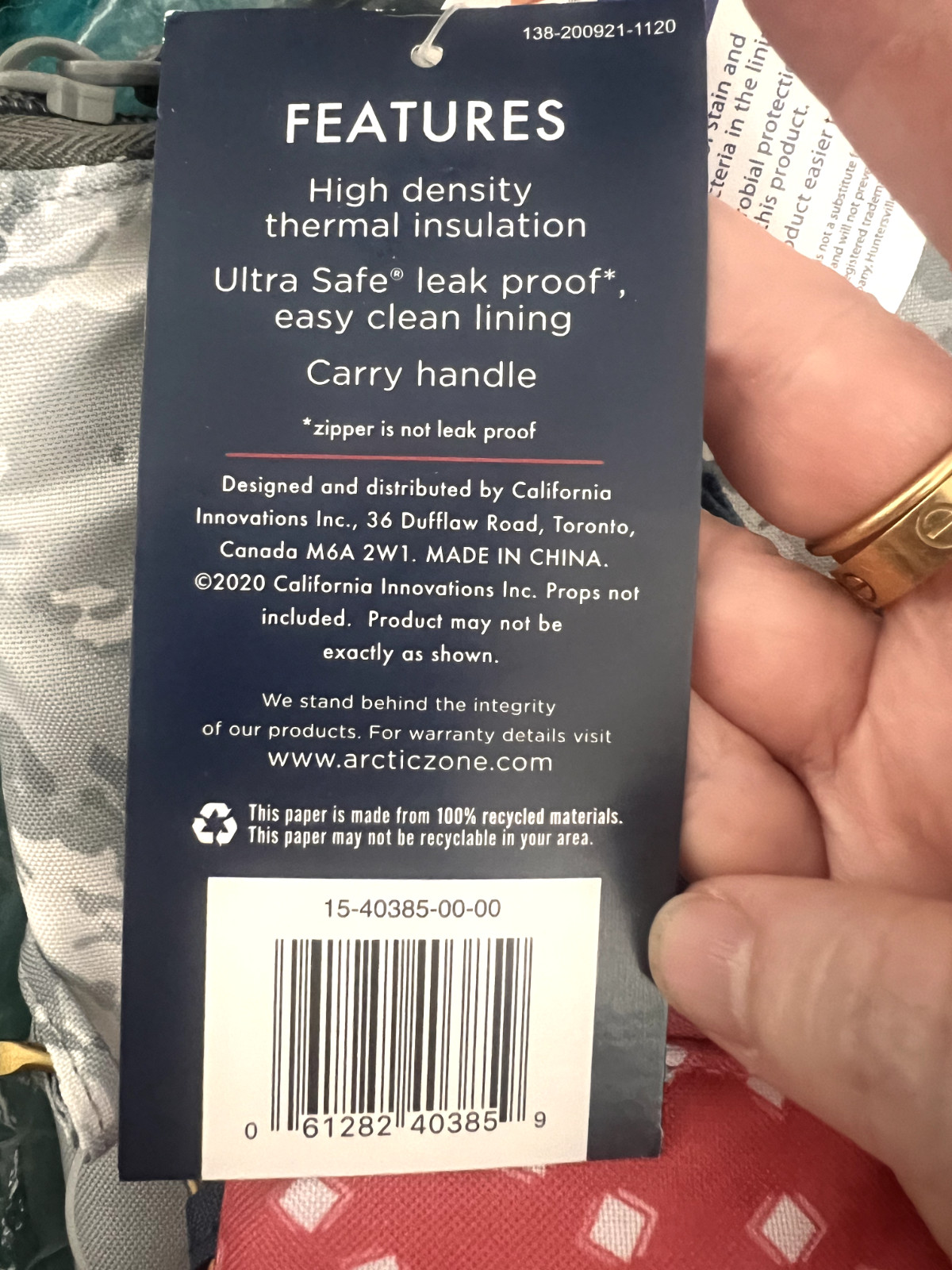 California Innovations Set of 3 Insulated Pouches – Microban Protection – NWT