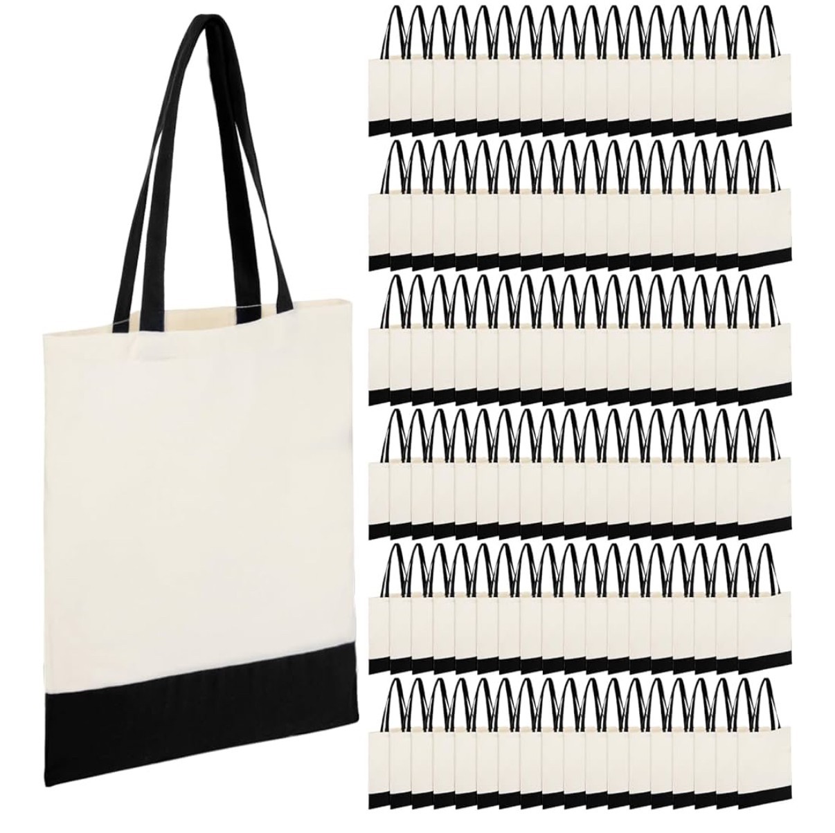 Canvas Cotton Tote Bags 60 Gift Groceries Errands Lightweight New