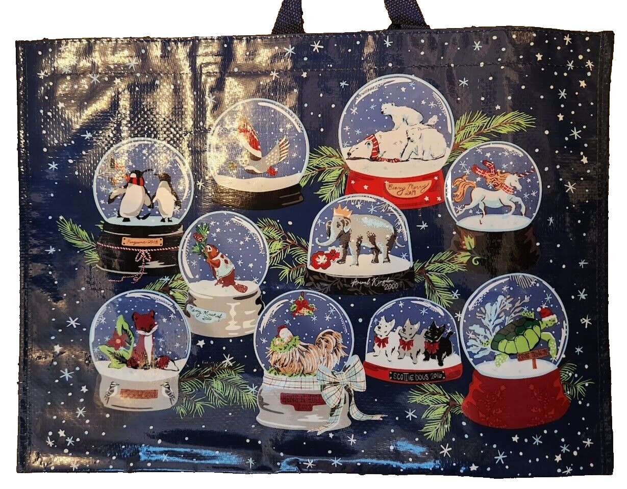 Vera Bradley SNOW GLOBES 4 Piece Various Sizes Holiday Christmas Gift Totes NWT