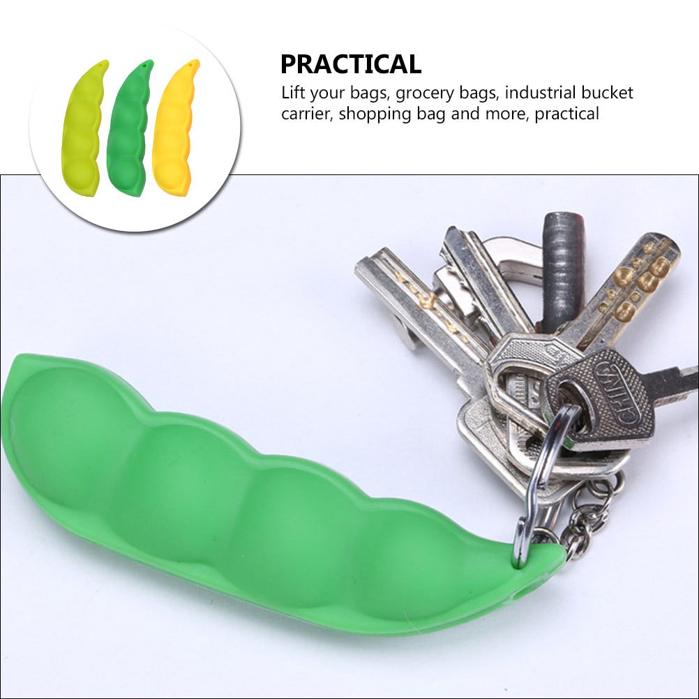 3 Pcs Removable Silicone Handle Shopping Bag Grip Grocery Handles