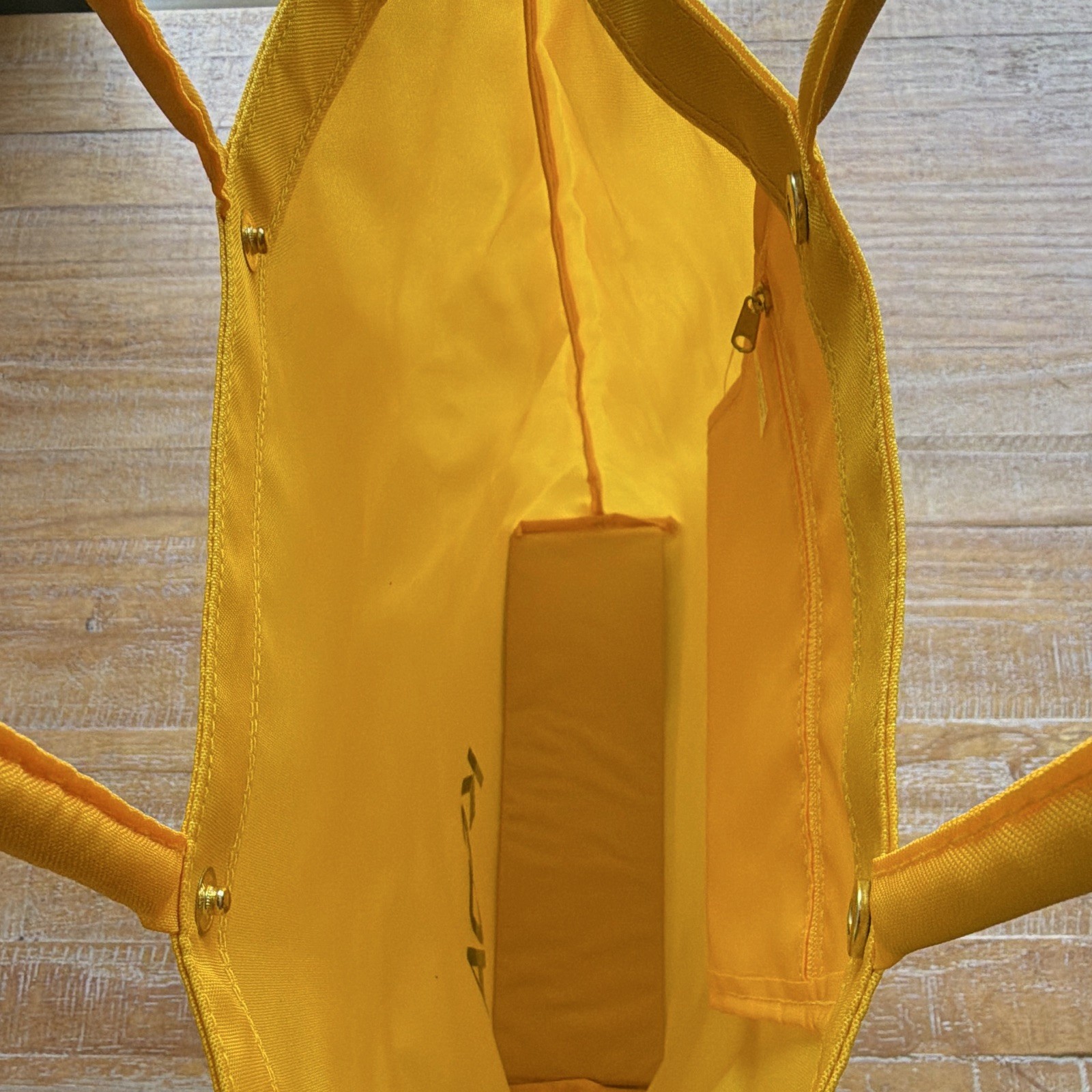 Vintage 1989 Kodak Yellow Tote Bag w/ Interior Pocket, 13x10x14 in