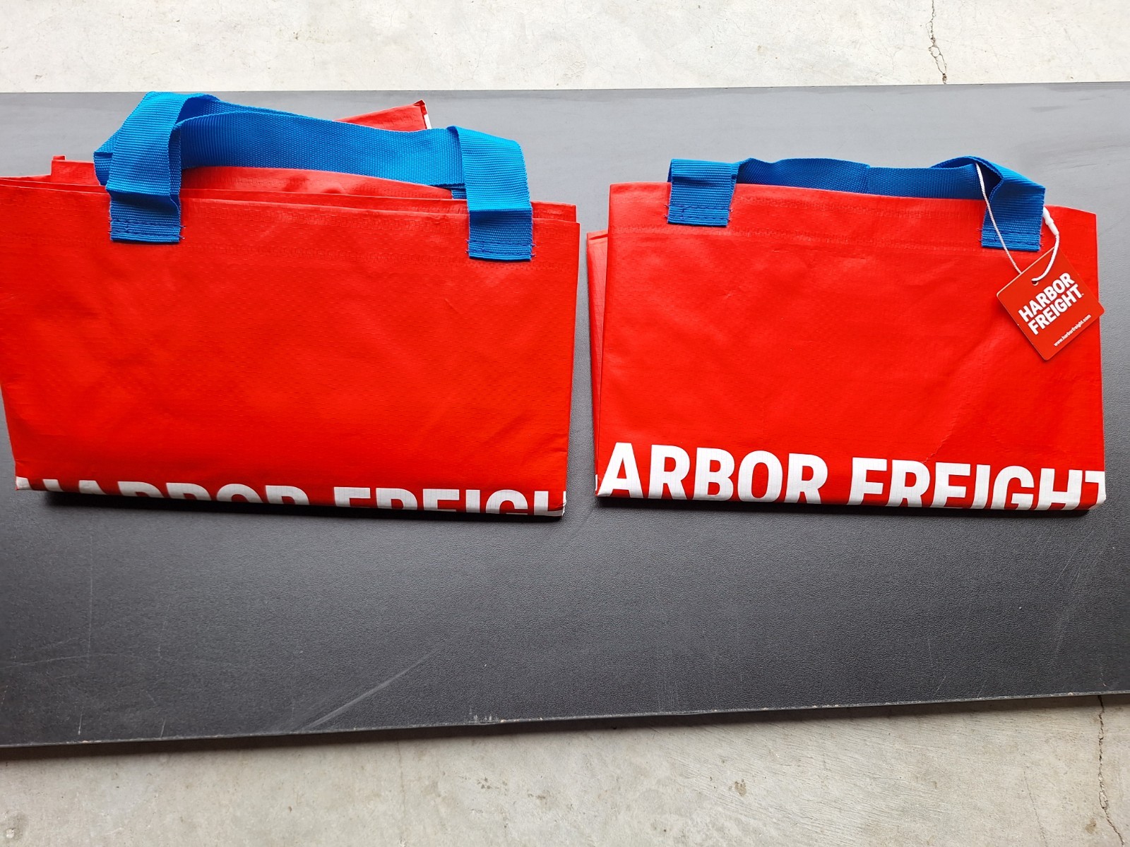 2 New 19 Gallon Reusable Harbor Freight Tote Shopping Bag Red Bags great shop