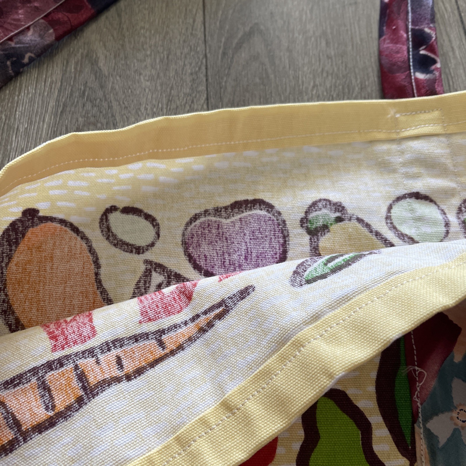 Trade Joes Tote Bag With Upcycled Tie Handles 19 1/2 X 13 X 4 1/2