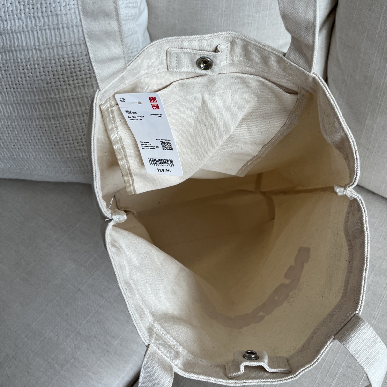 Kaws x Uniqlo PURPLE Brooklyn NYC 16 X 16 Tote Bag Williamsburg Exclusive NWTS