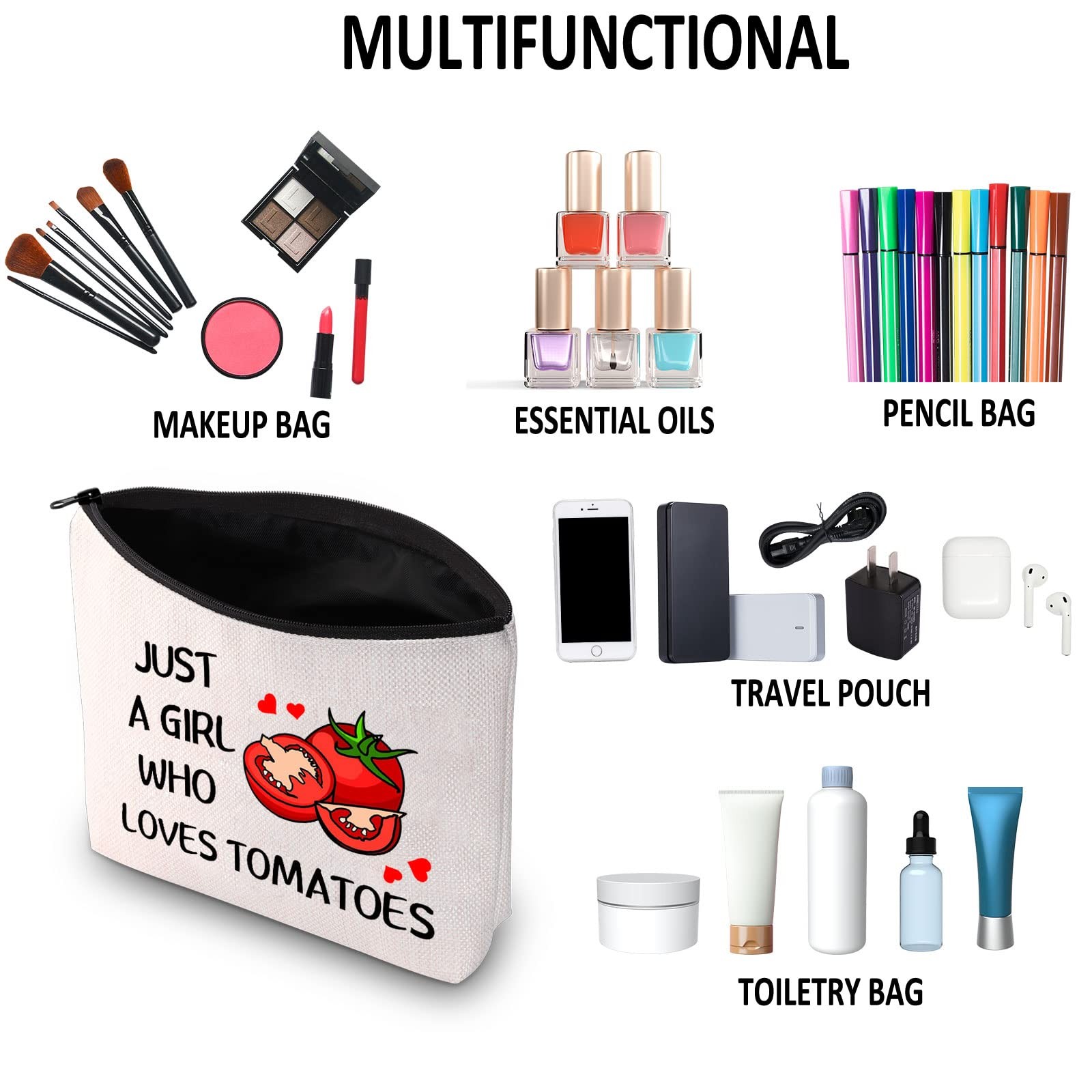 G2TUP Tomato Lover Gift Who Loves Tomatoes White Bag