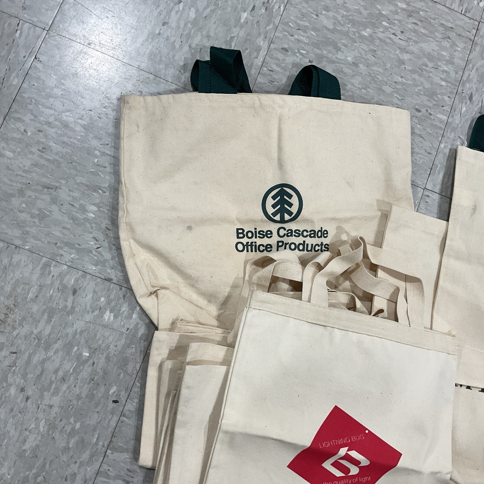 Various 10 Canvas Tote Bags Lot Branded