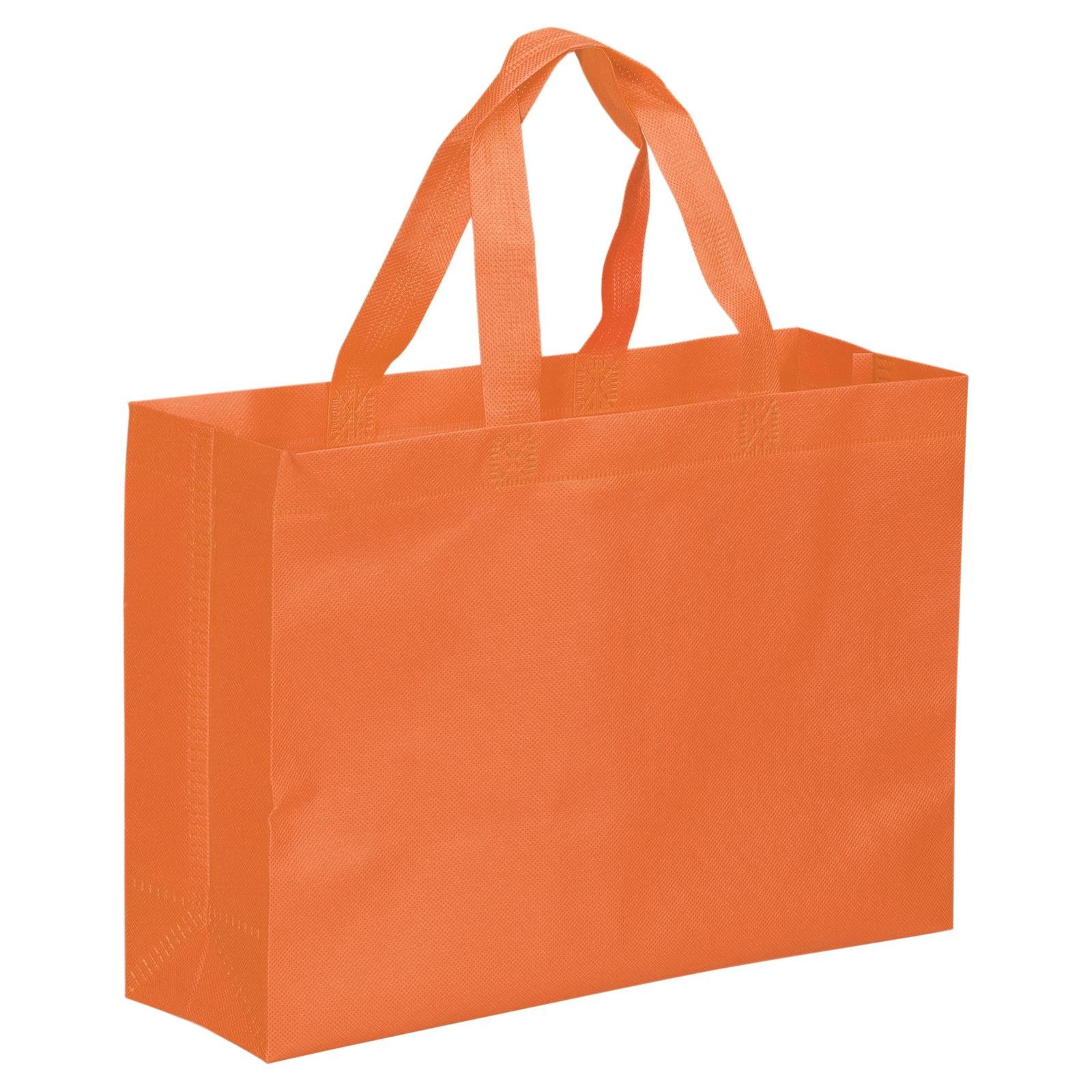 25x35cm Reusable Gift Bags 10pcs Orange Nonwoven Shopping Bag