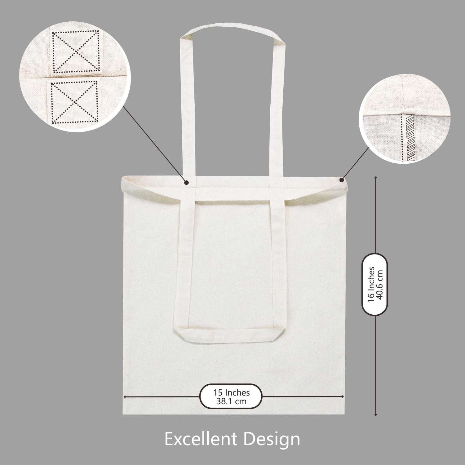 192 Pack Cotton Reusable Grocery Tote Bags TOPDesign
