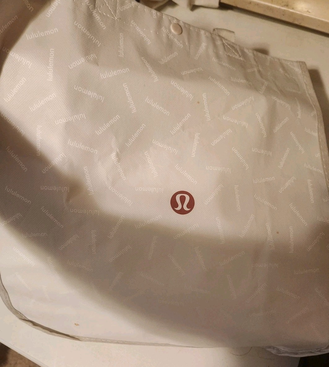 U Lululemon Shopping Totes X 2 Grey Black Reuseable Athletic