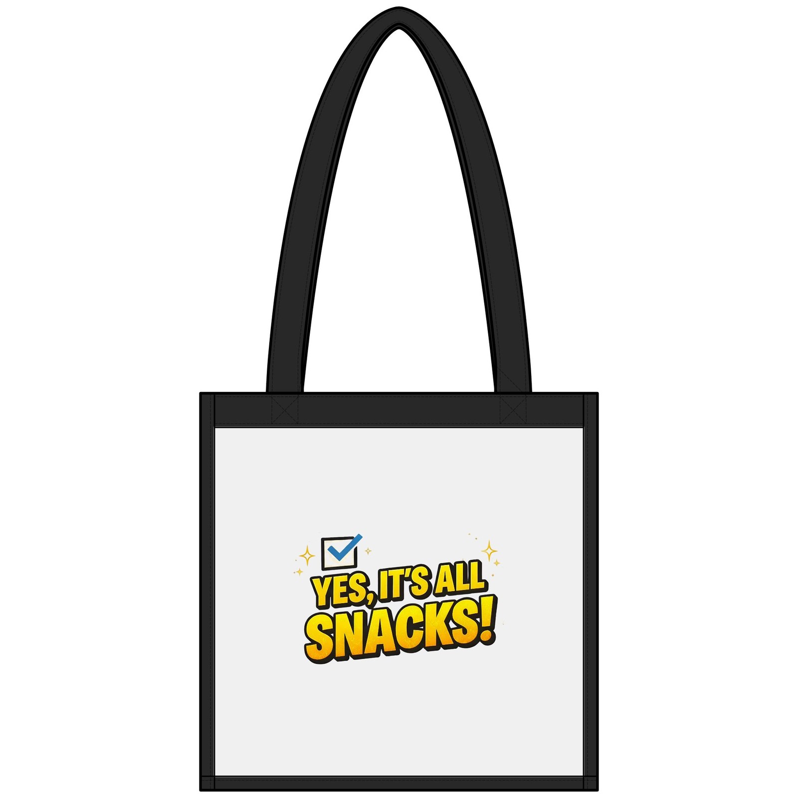 Clear Stadium Tote — “Yes, It’s All Snacks!” Clear Game Day Bag