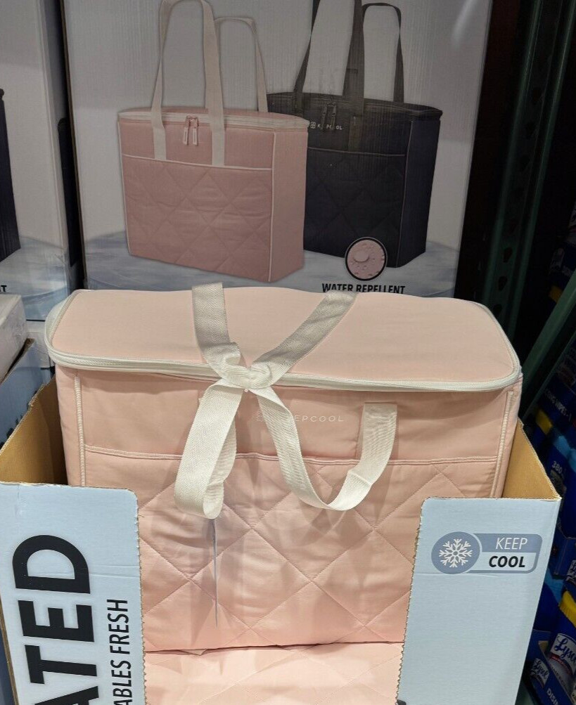 Keep Cool Insulated Reusable Shopping Bag Cooler PINK XL Costco NEW Rare NEW
