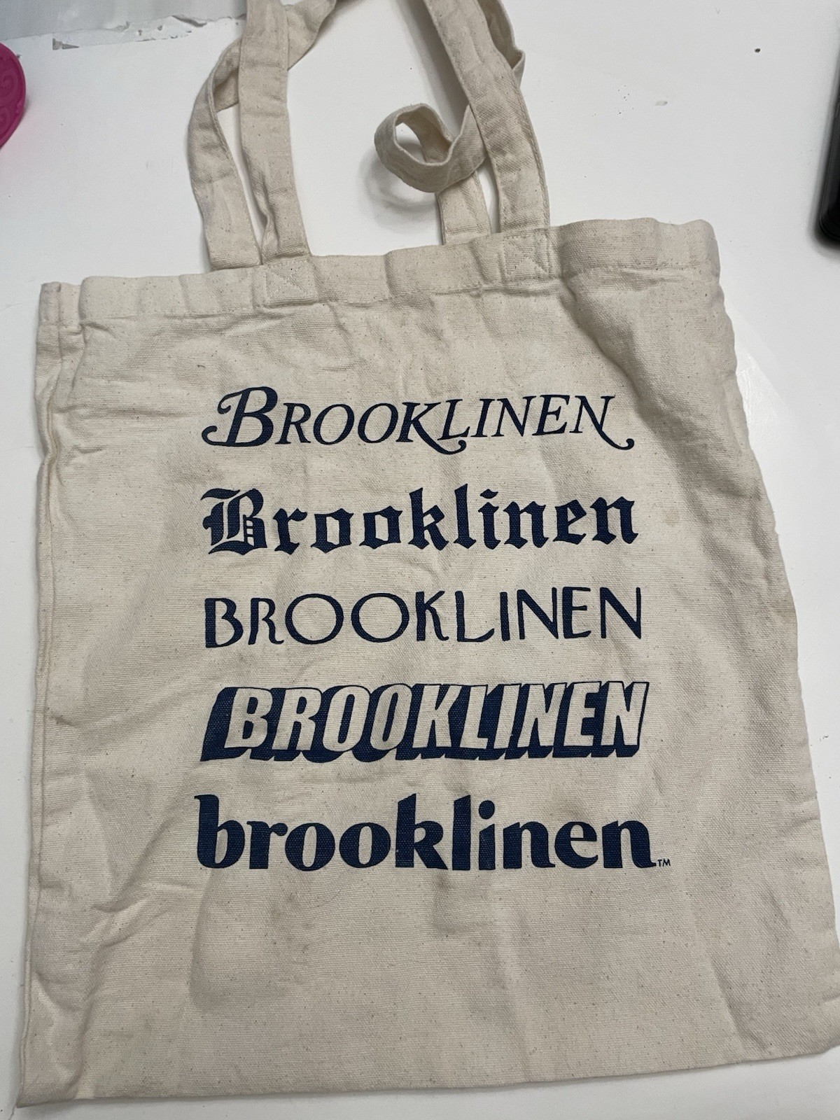 Brooklinen Reusable Canvas Tote 100% Cotton 15.5 x 14.75
