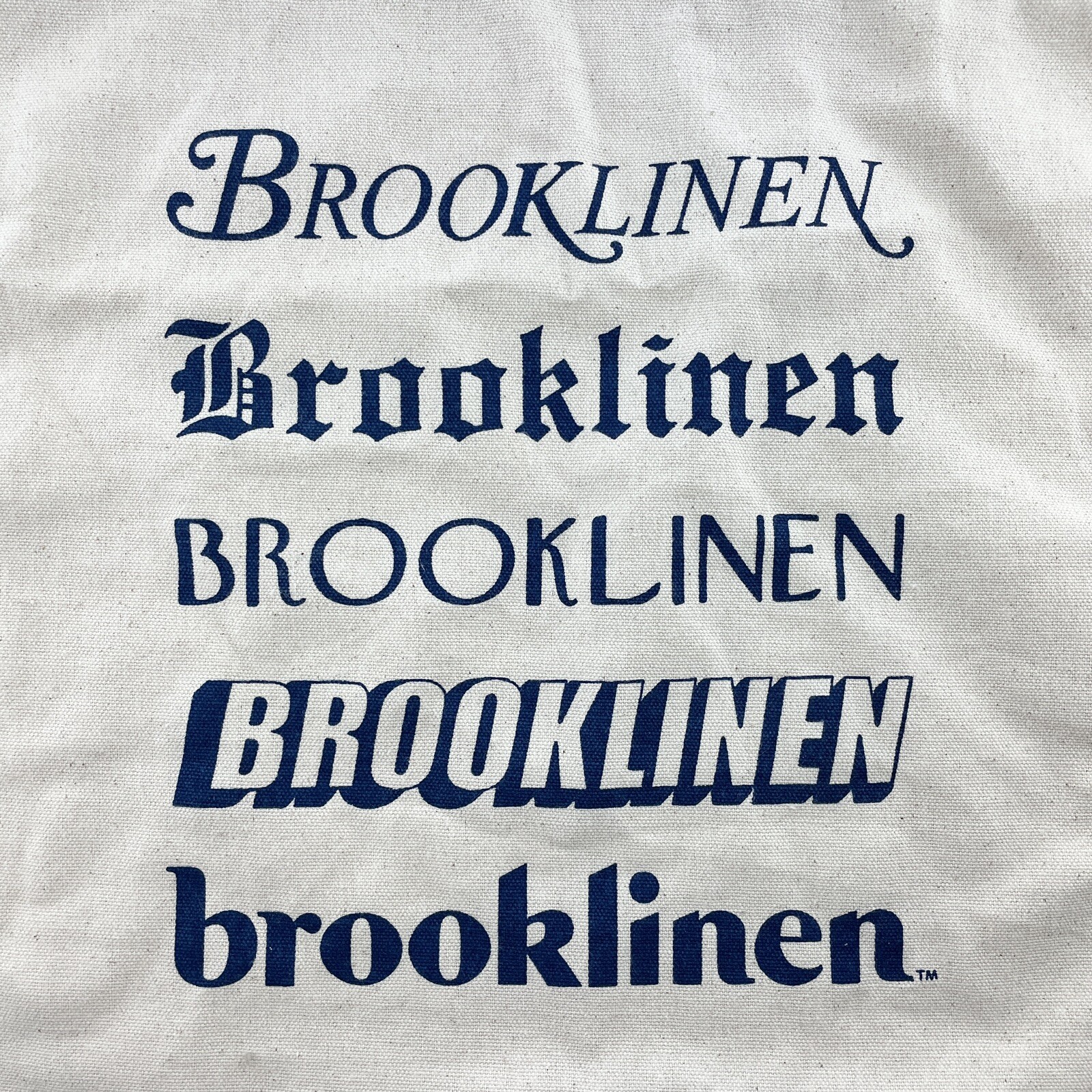 Brooklinen Reusable Canvas Tote 100% Cotton 15.5 x 14.75