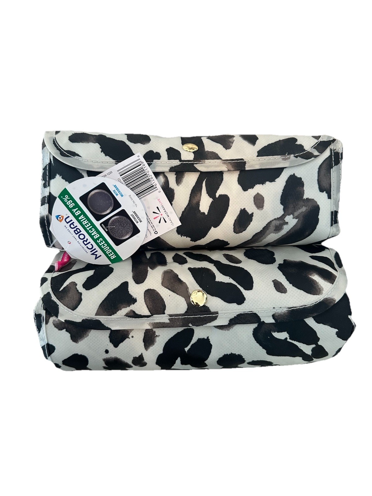 NEW (2 Pack) California Innovations Insulated Market Tote Bags Black/white