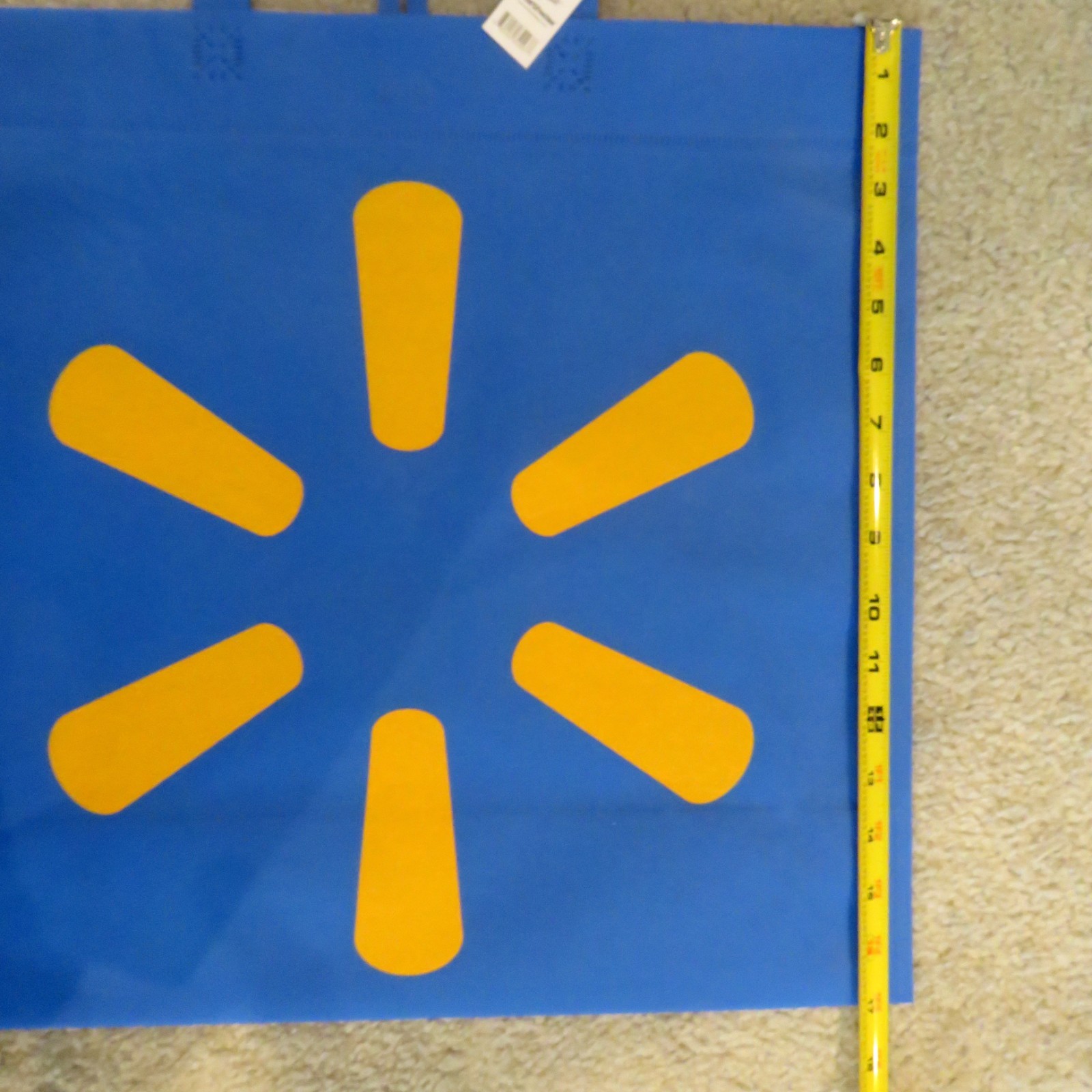 Lot 10 NEW NWT Walmart Reusable XLarge Tote Bags abt. 18″ L x 17 “T x 7” D