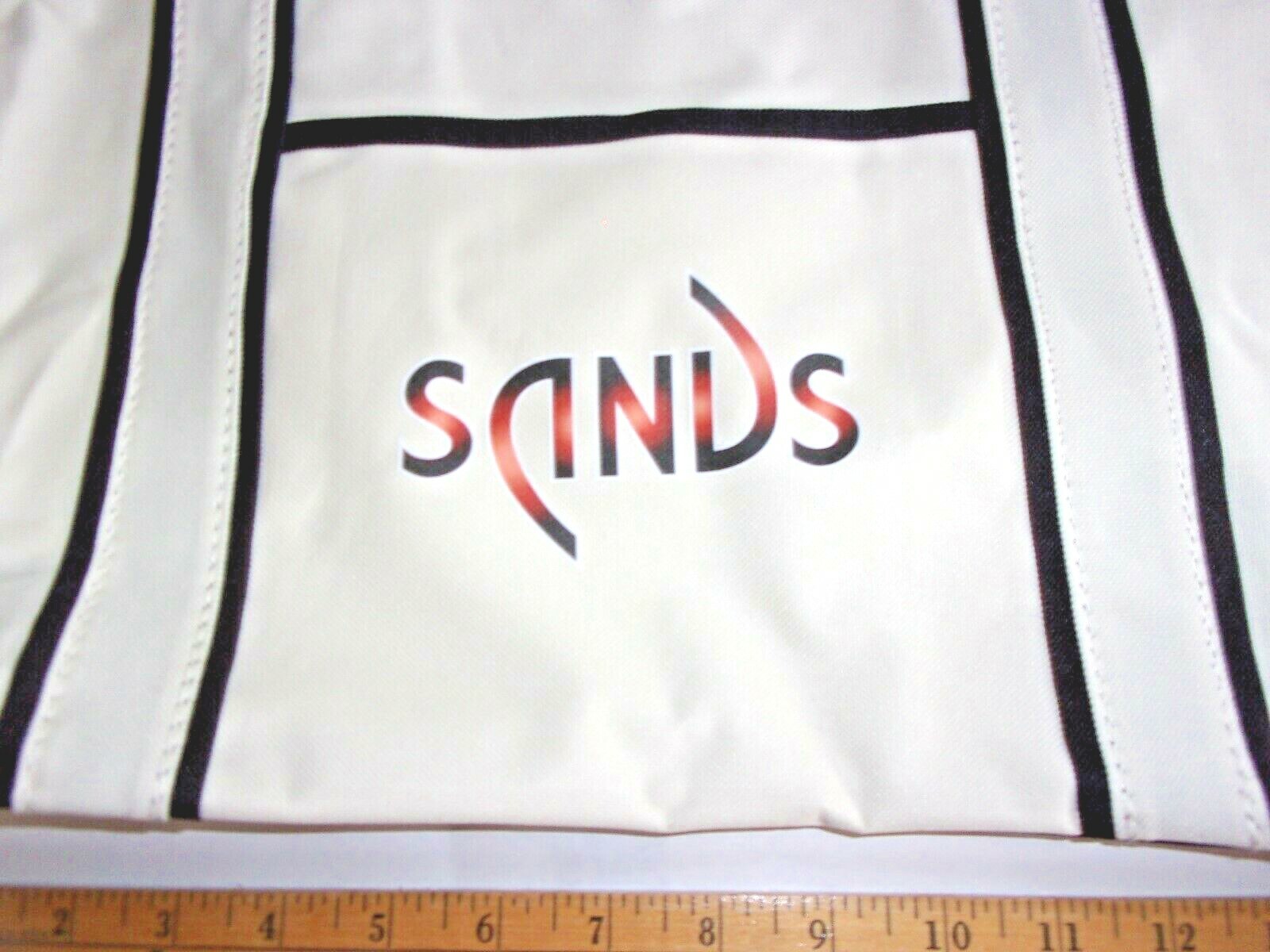 NEW Light Canvas Tote Bag “Sands” Dual Handle Cream / Dark Brown Trim Free Ship