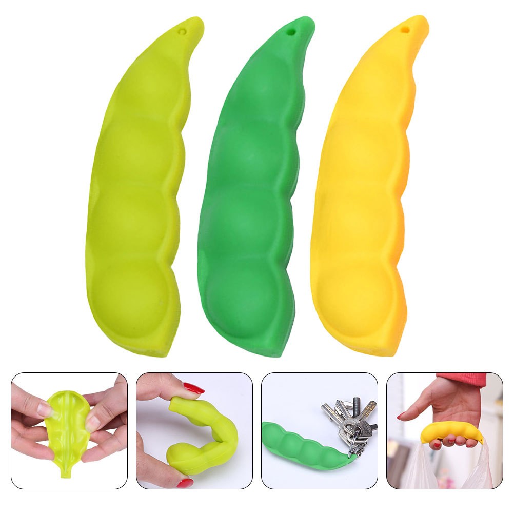 3Pcs Grocery Bag Handle Comfortable Portable Silicone Shopping Bag Carrying Tool