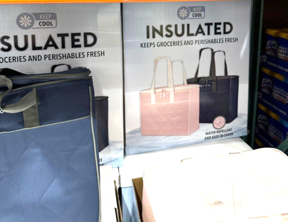 Keep Cool Insulated Reusable Shopping Bag Cooler PINK XL Costco NEW Rare NEW
