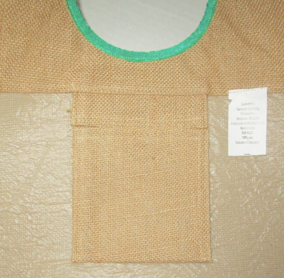 COASTAL EXTRA LARGE BURLAP Tote Bag ~ 20.5″W x 23″T ~ TROPICAL FISH