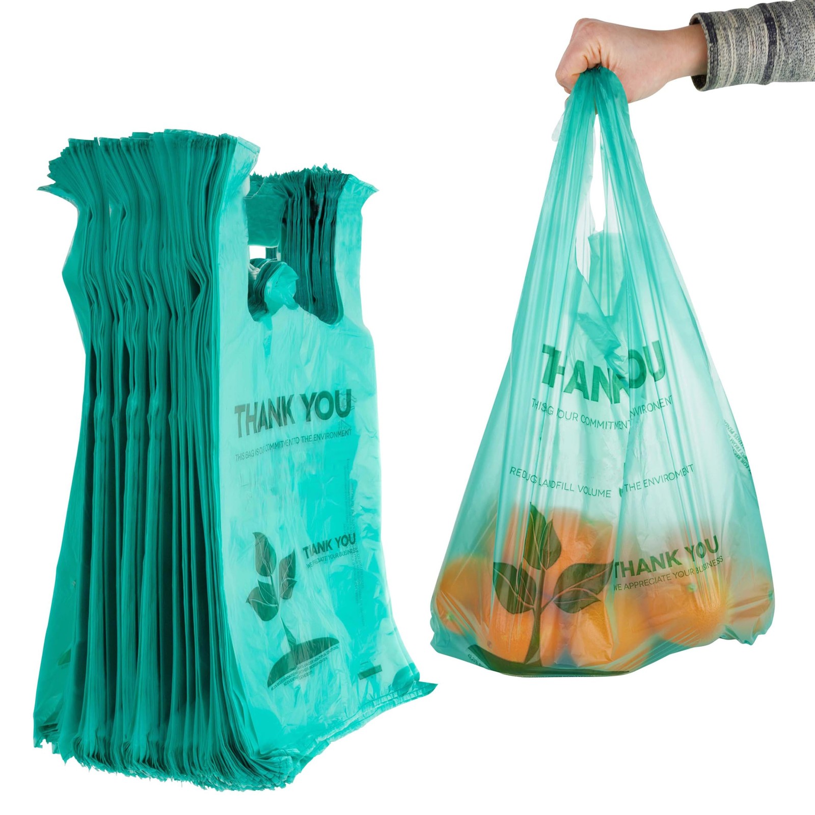 Stock Your Home Grocery Bags 100 Count Reusable 100 Count, Translucent