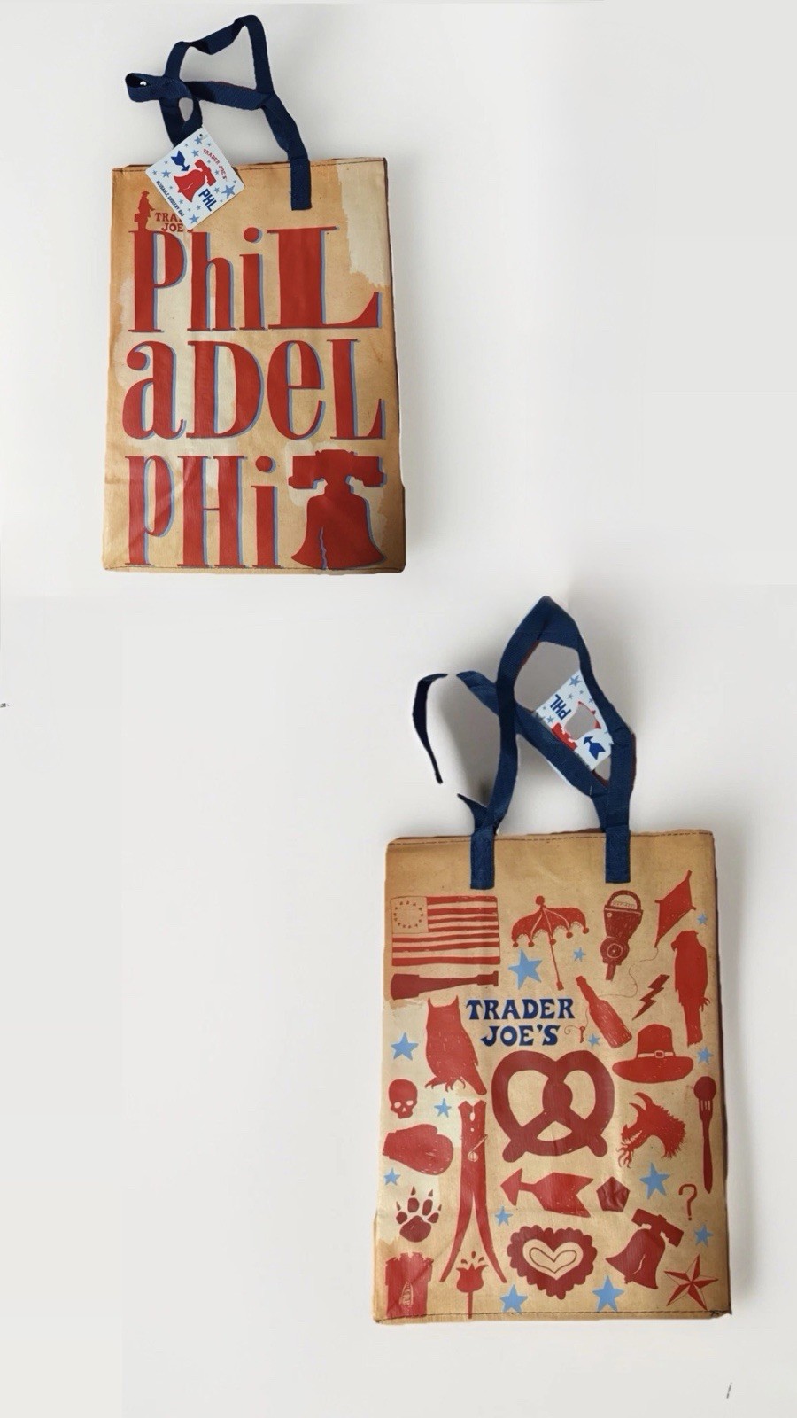 2 Trader Joe’s Philadelphia Reusable State/Region Tote Polypropylene
