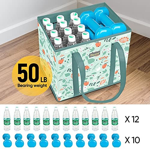 3Pk Reusable Grocery Bags, Foldable Shopping Bags for Groceries Spring Stroll