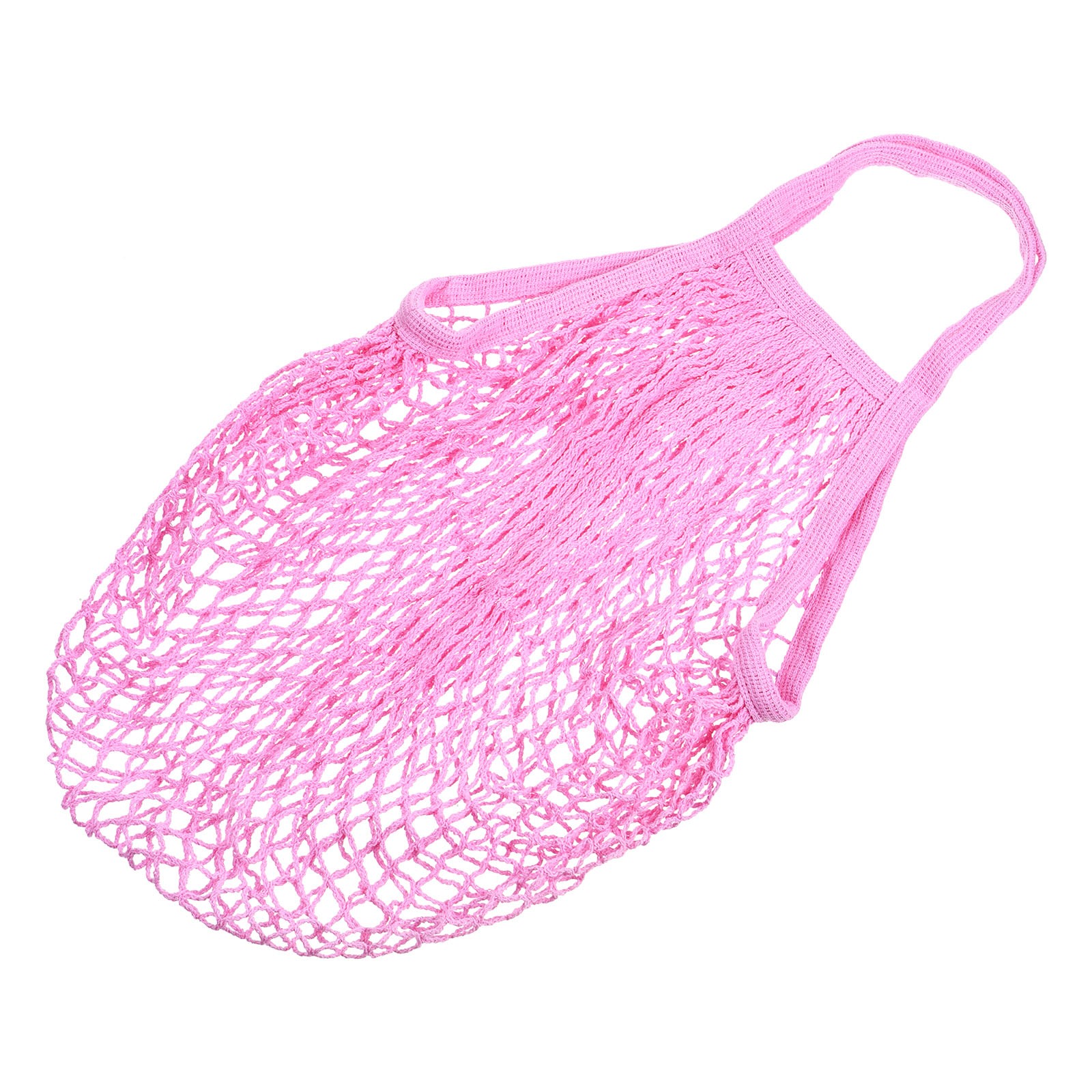 Cotton Mesh Bag 15×13.8″ Mesh Net String Grocery Bags Pink
