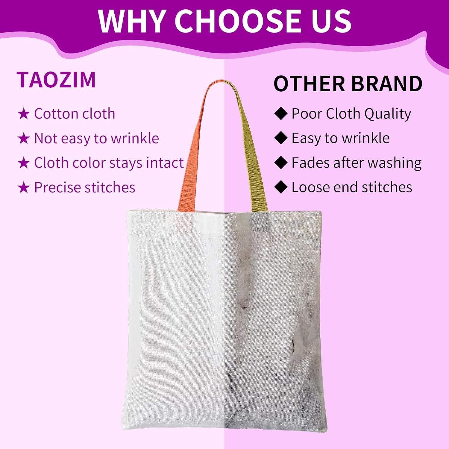 12Pack Canvas Tote Bags Bulk, 10oz Cotton Blank Canvas Tote Bags Reusable
