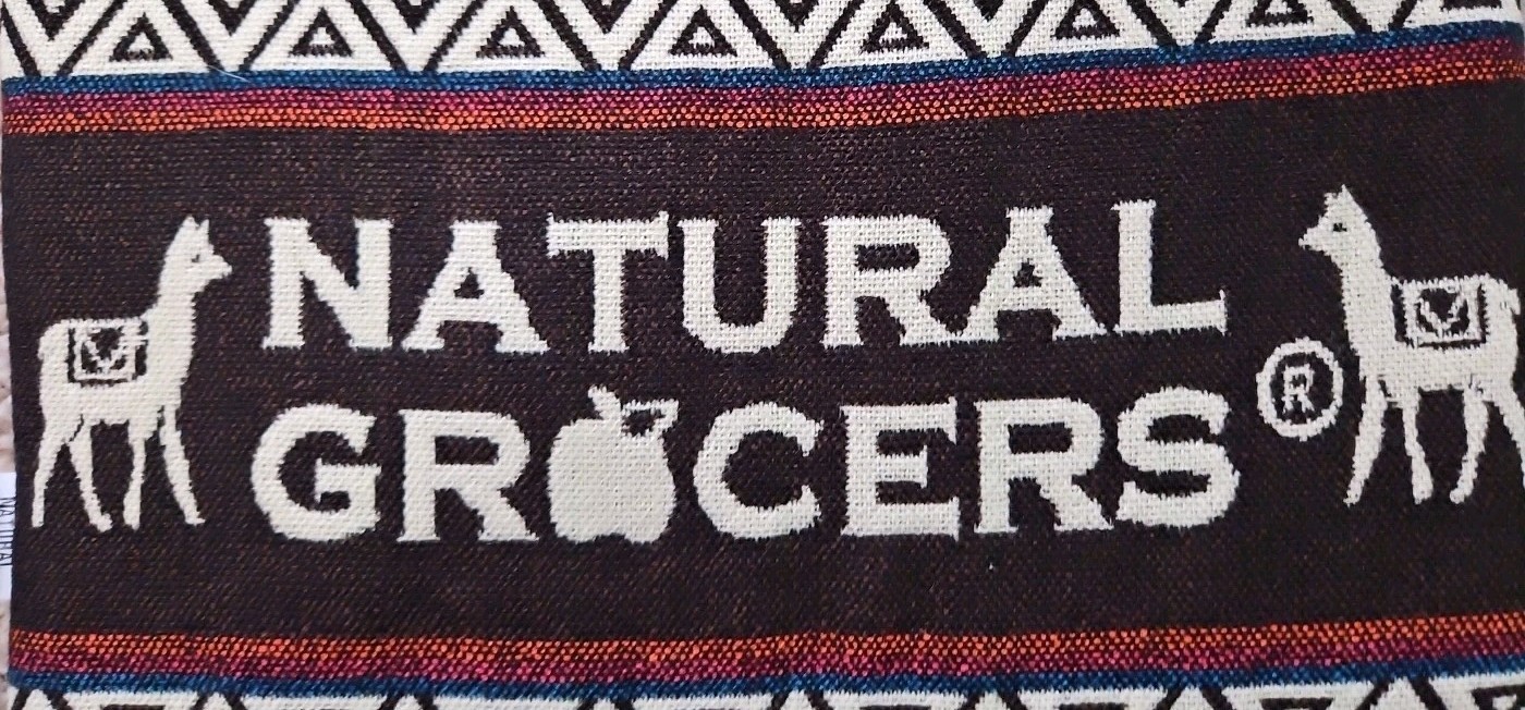 Natural Grocers Alpaca Shopping Bag Tote Woven SW Ecuador Shoulder Strap Lined
