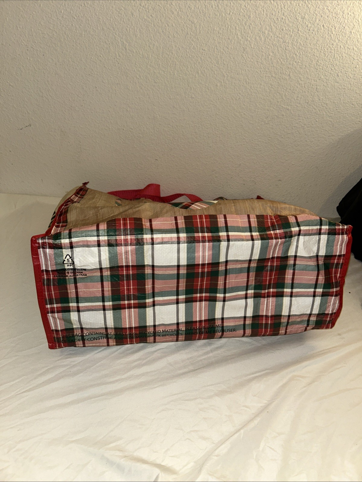 19×17.5 Christmas Reindeer Themed Marshalls Reusable Shopping Tote Bag