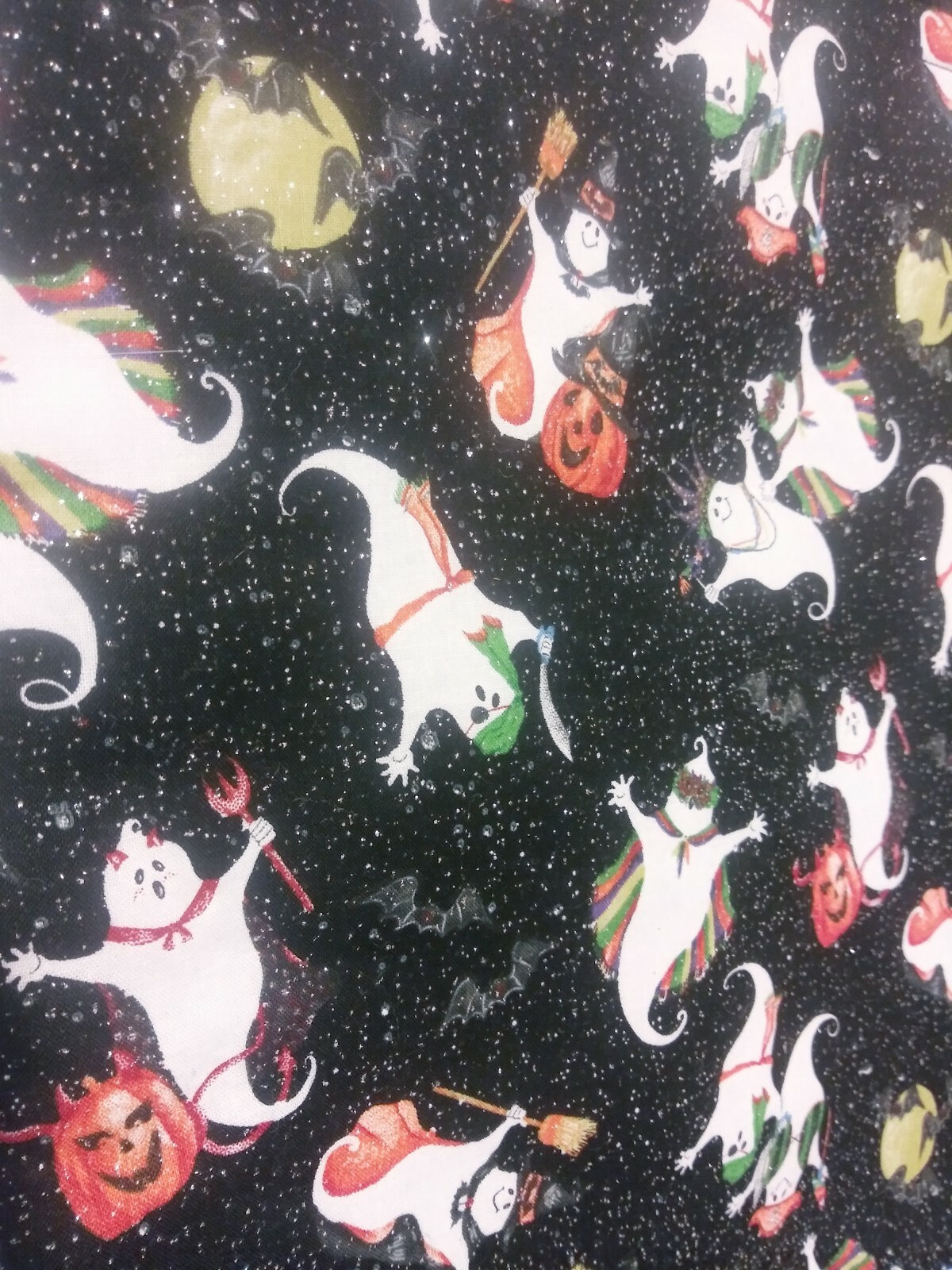 Small Halloween Tote Bag completely reversible 13″ x 11″ x 2″ plus 7″ handle