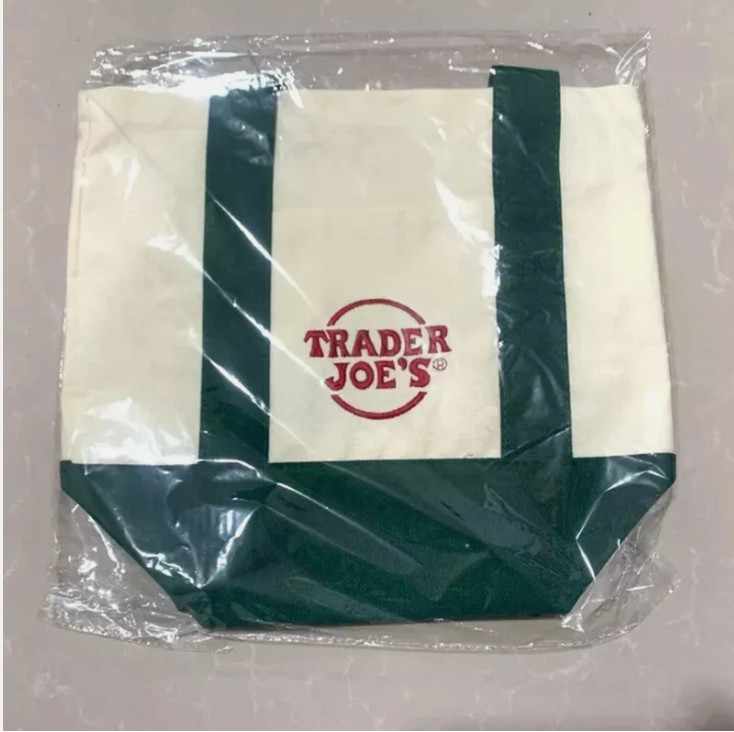 Nine colors Trader Joe’s Mini Pastel Canvas Tote Bag Simple canvas bag Foldable