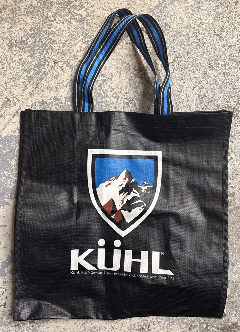 Kuhl AOP Mountain Graphic Logo Shopping Tote Reusable Bag