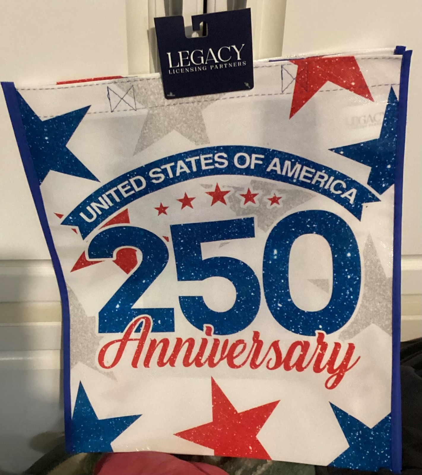 Publix United States of America Reusable Shopping Bag 250 Anniversary Stars NWT