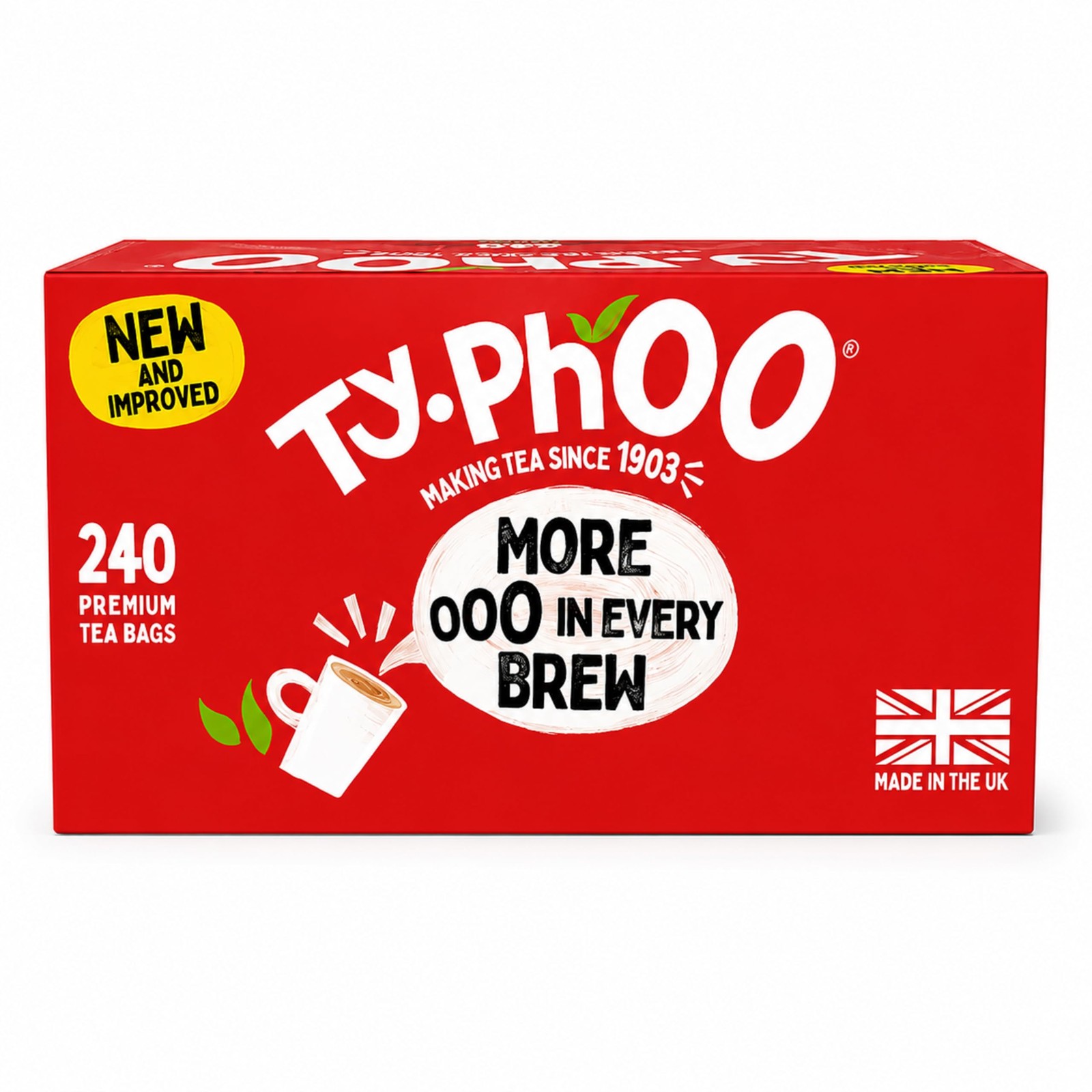 Typhoo tea bags (160Bags plus 80 Bags ) 480 teabags 240 Count (Pack of 2)