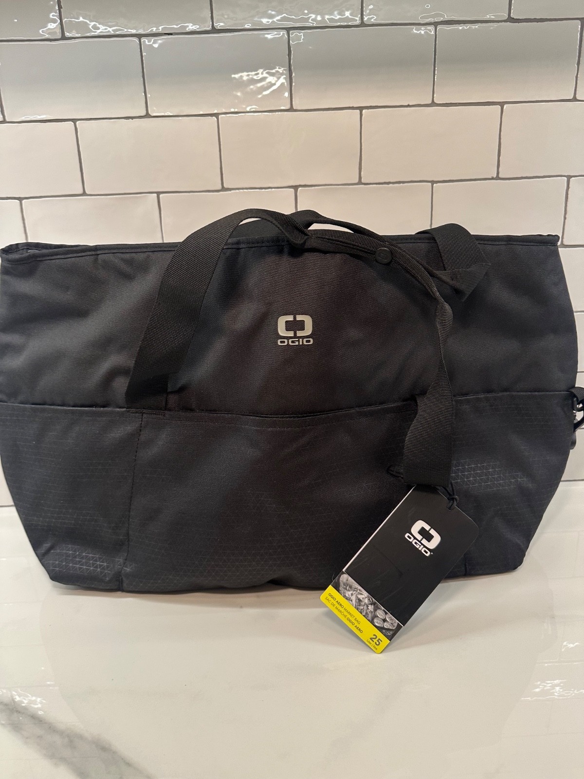 OGIO AERO MARKET/GOLF/BEACH BAG 25L BLACK INSULATED GROCERY TOTE / COOLER/BAG