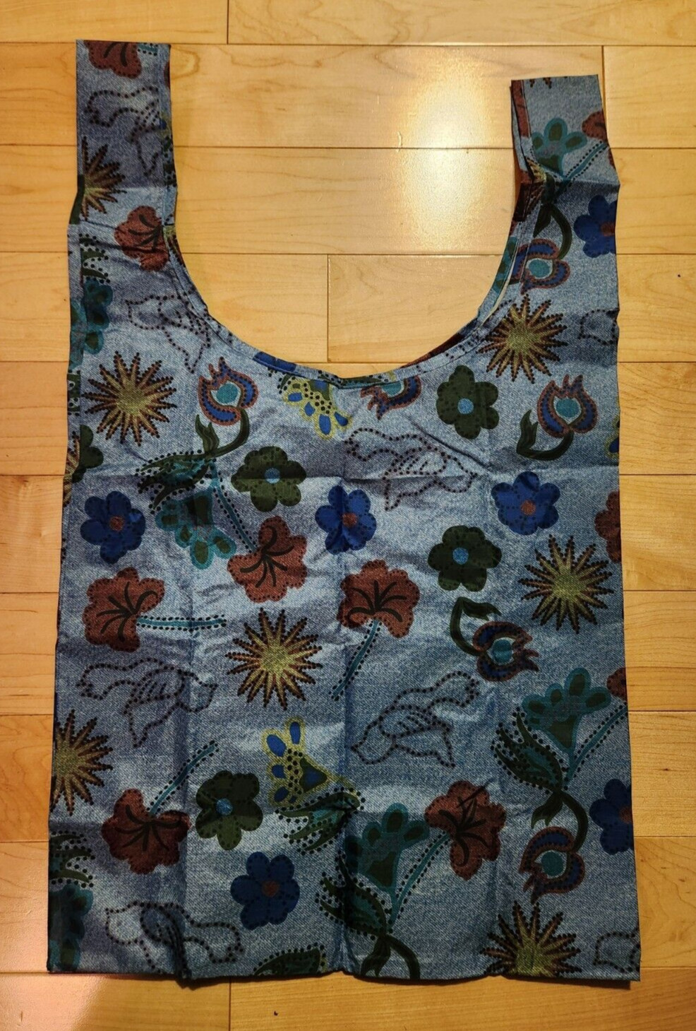 Baggu Digital Denim Birds Standard Reusable Bags NWOT