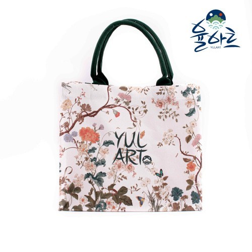 Korean Minhwa Canvas Tote Bag – Hwahuido Floral Square Design