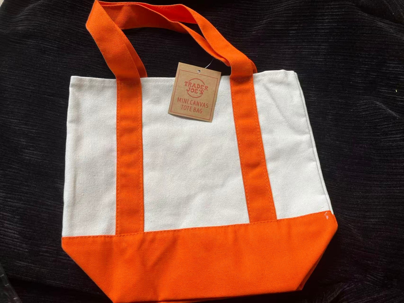 Nine colors Trader Joe’s Mini Pastel Canvas Tote Bag Simple canvas bag Foldable