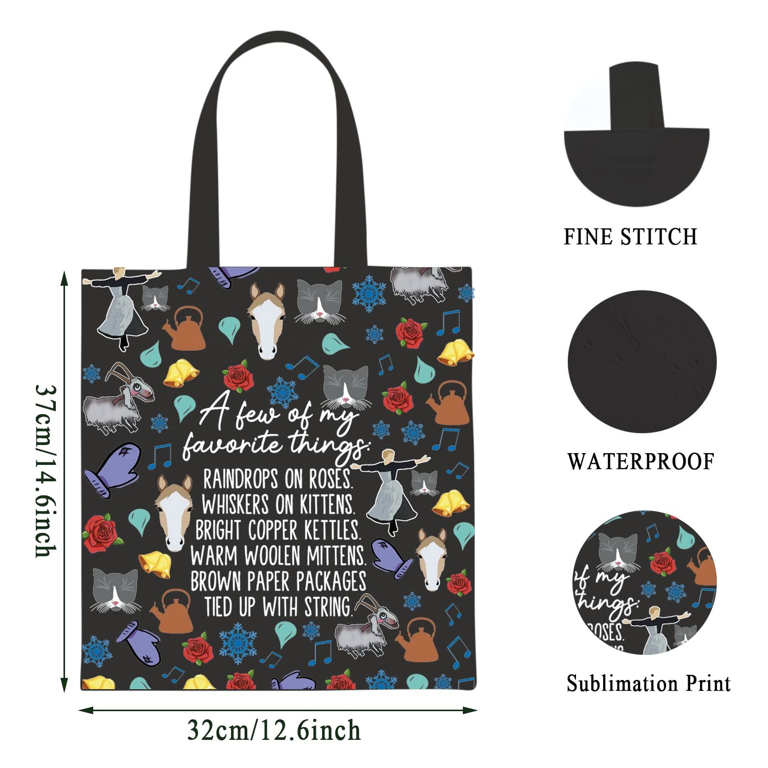 WCGXKO Musical Gift Music Name List Make Up Zipper Bag For Theratry Musical…